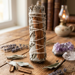 Sahumerio artesanal de salvia blanca y canela