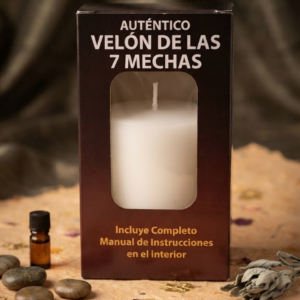 VELÓN DE LAS 7 MECHAS BLANCA